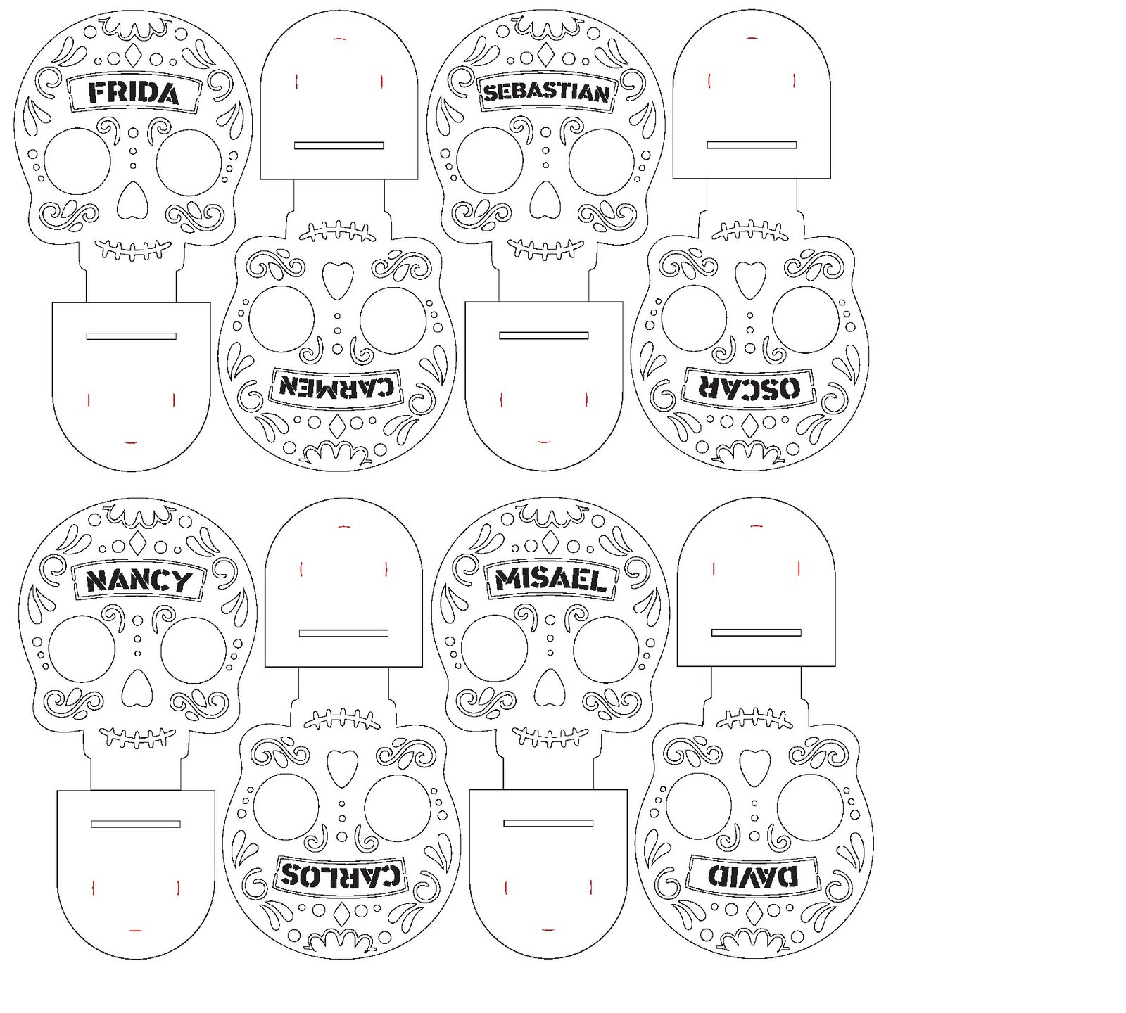 calaveritas con nombre