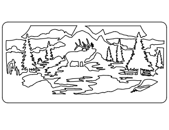 alce entre montañas