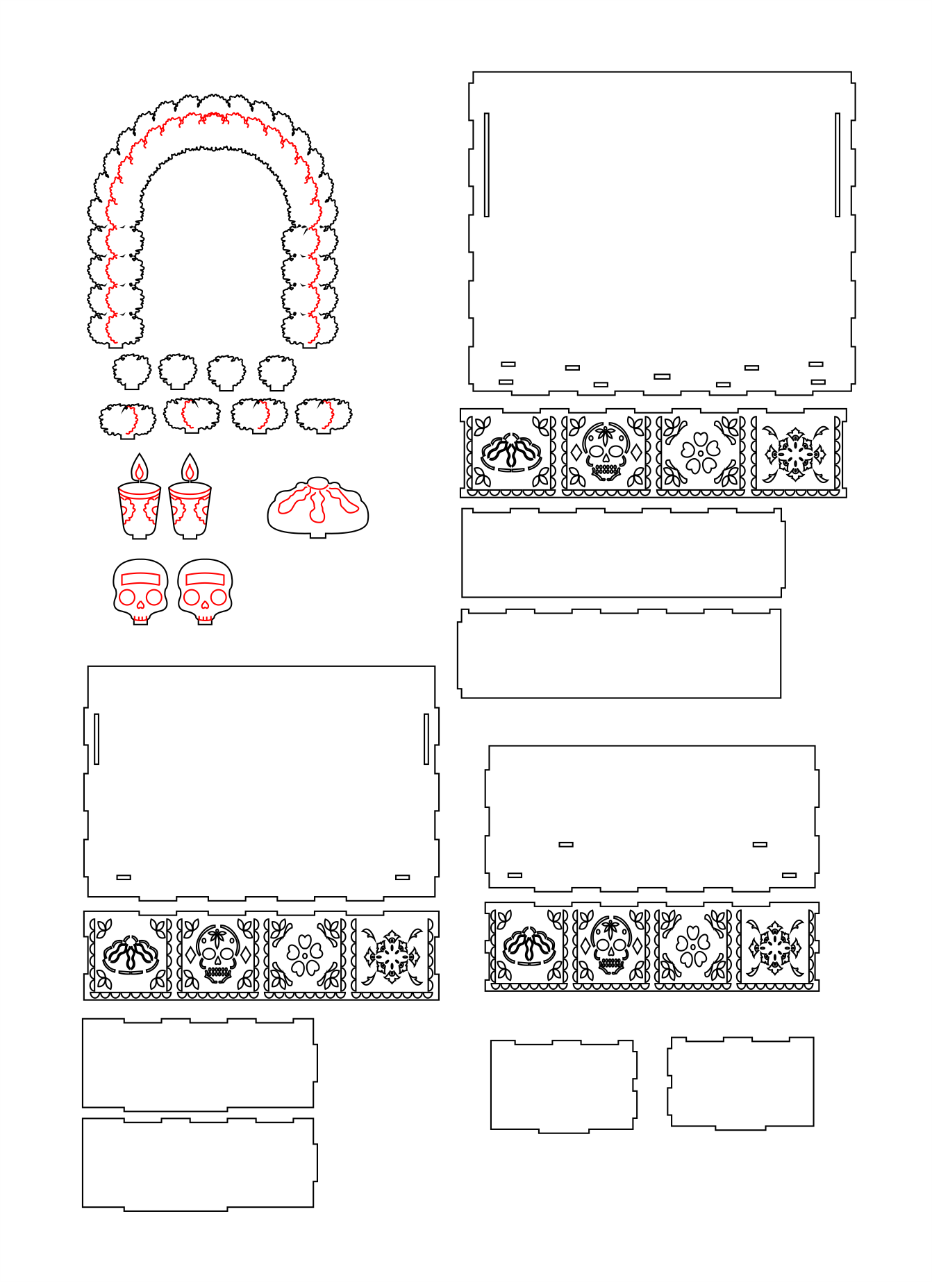 altar de muertos con arco