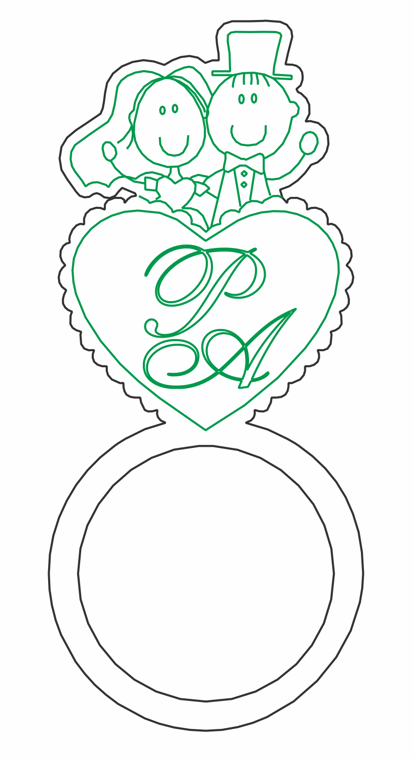 anillo con iniciales