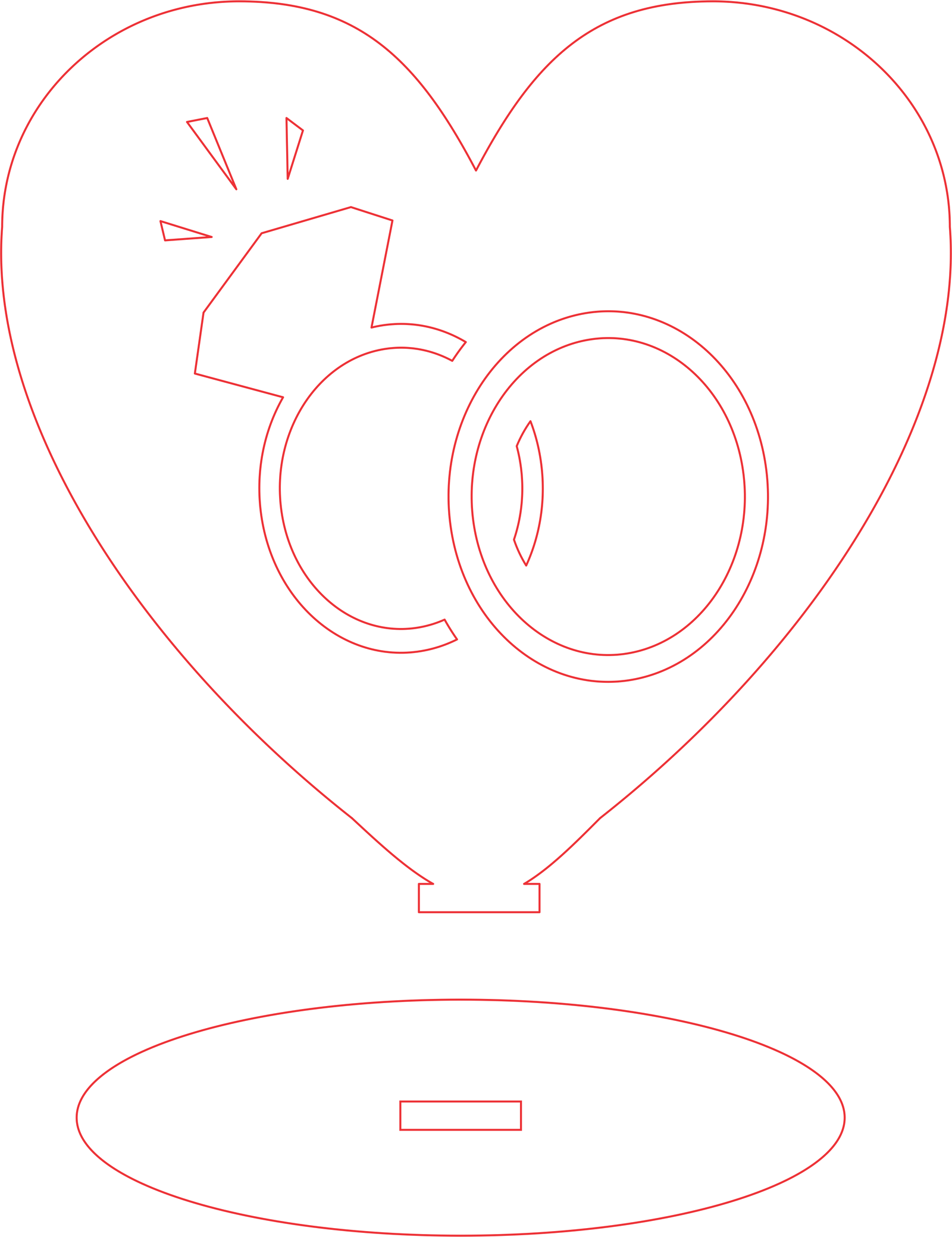 anillos dentro de corazón