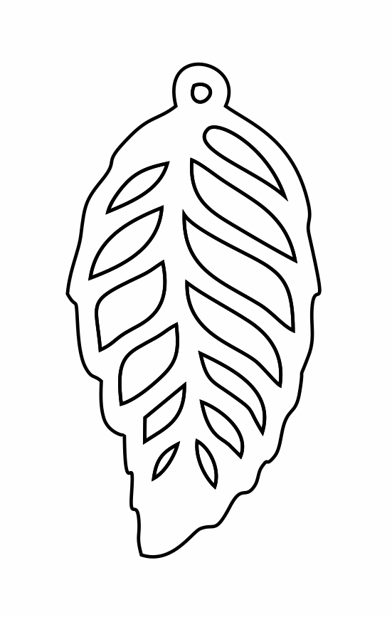 arete con diseño de hoja 6