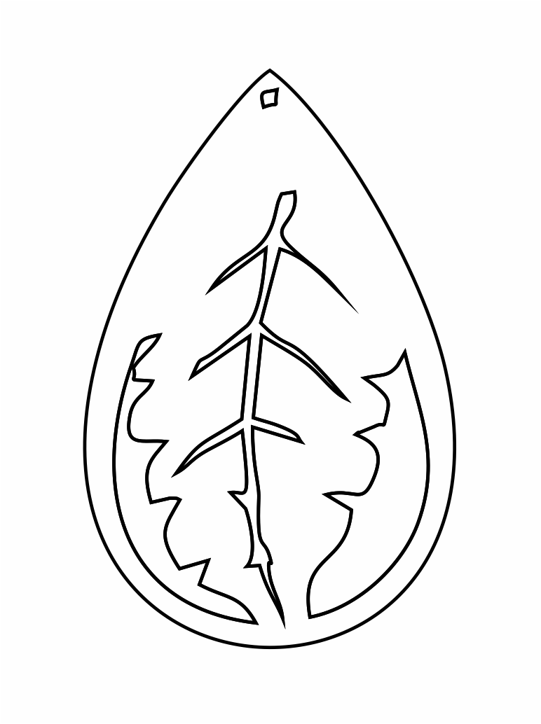 aretes con diseño de hoja 33