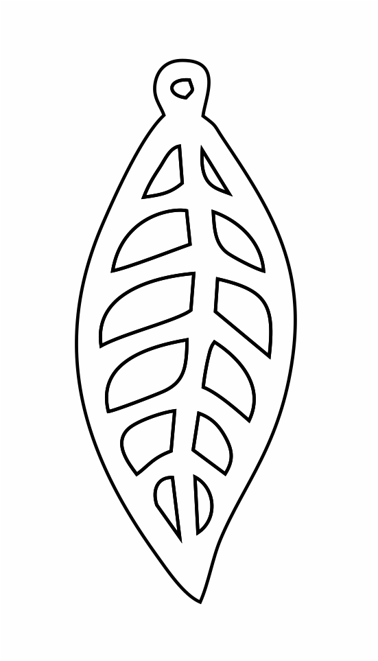 aretes con diseño de hoja 7