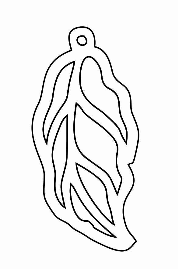 aretes con diseño de hoja 8