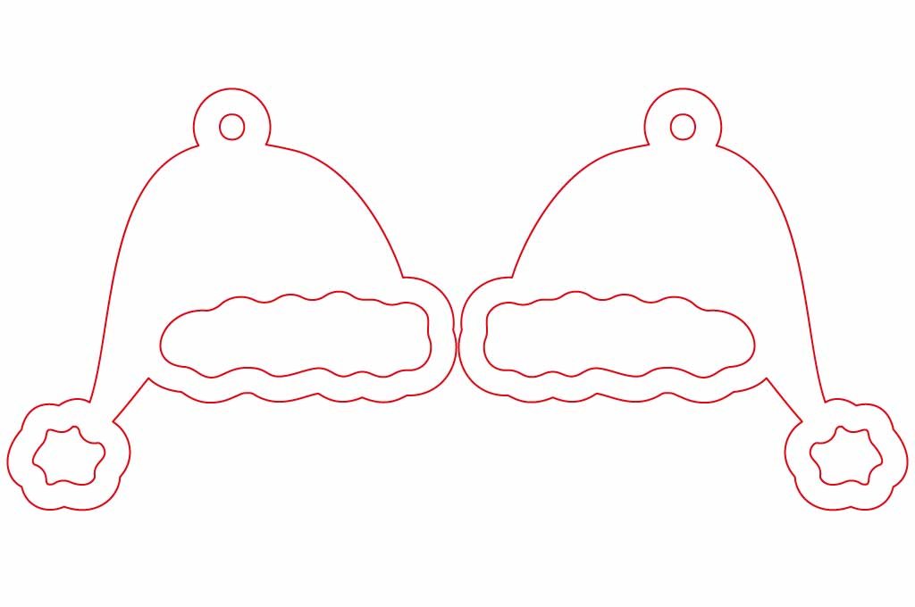 aretes gorro navideño