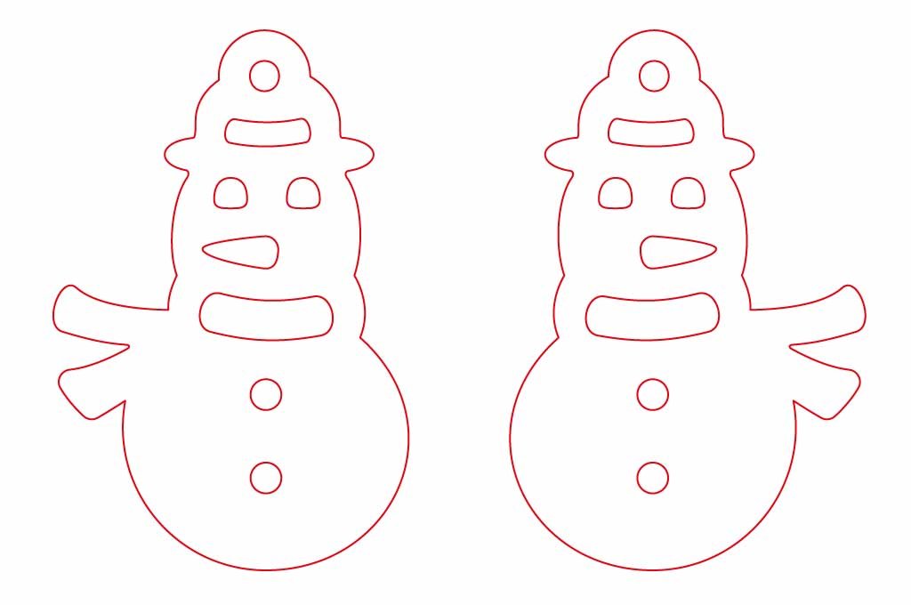 aretes muñeco de nieve