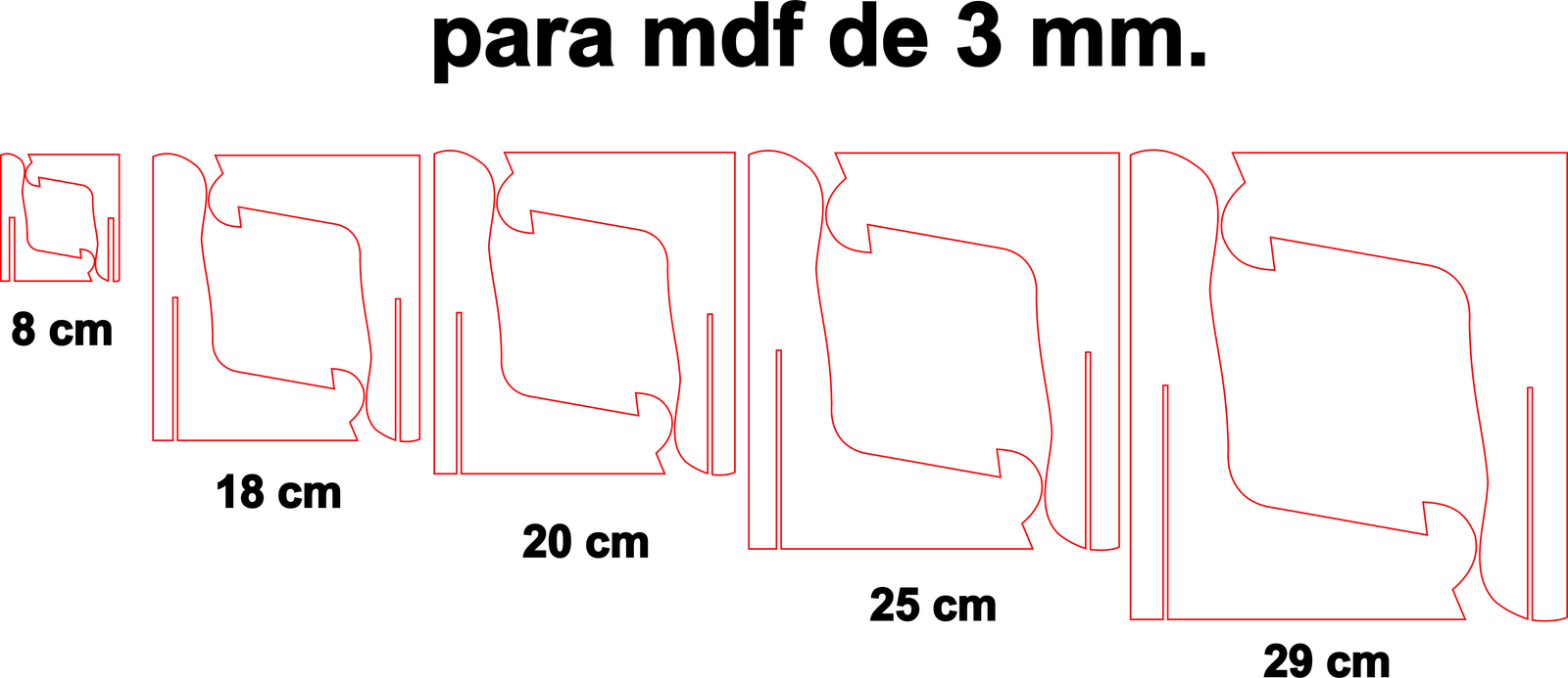 atriles de mdf en 3mm