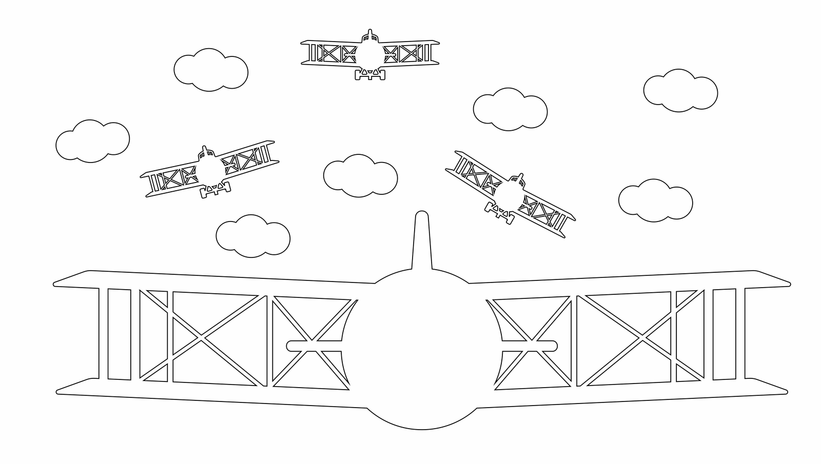 avionetas en el cielo