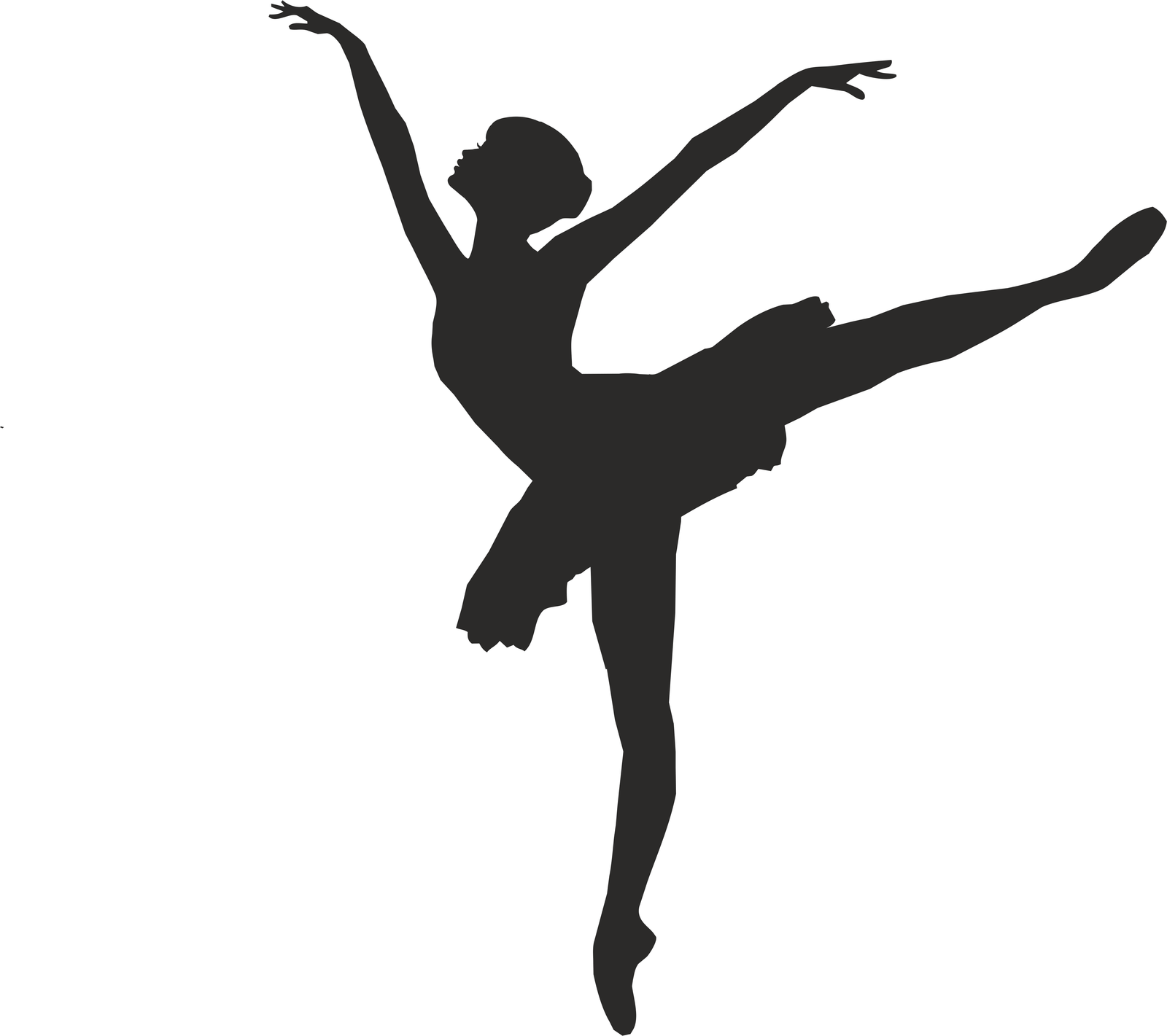 bailarina con brazos extendidos