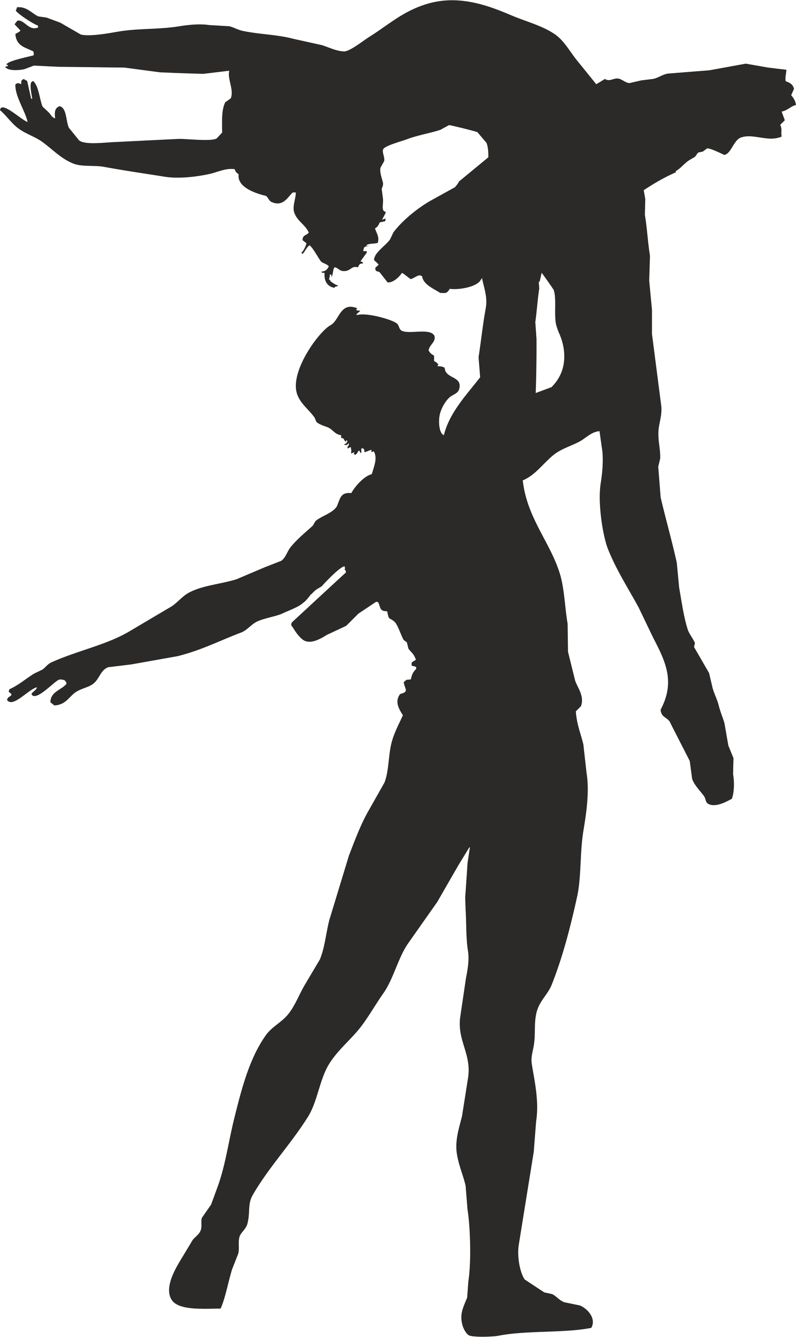 bailarín levantando a bailarina