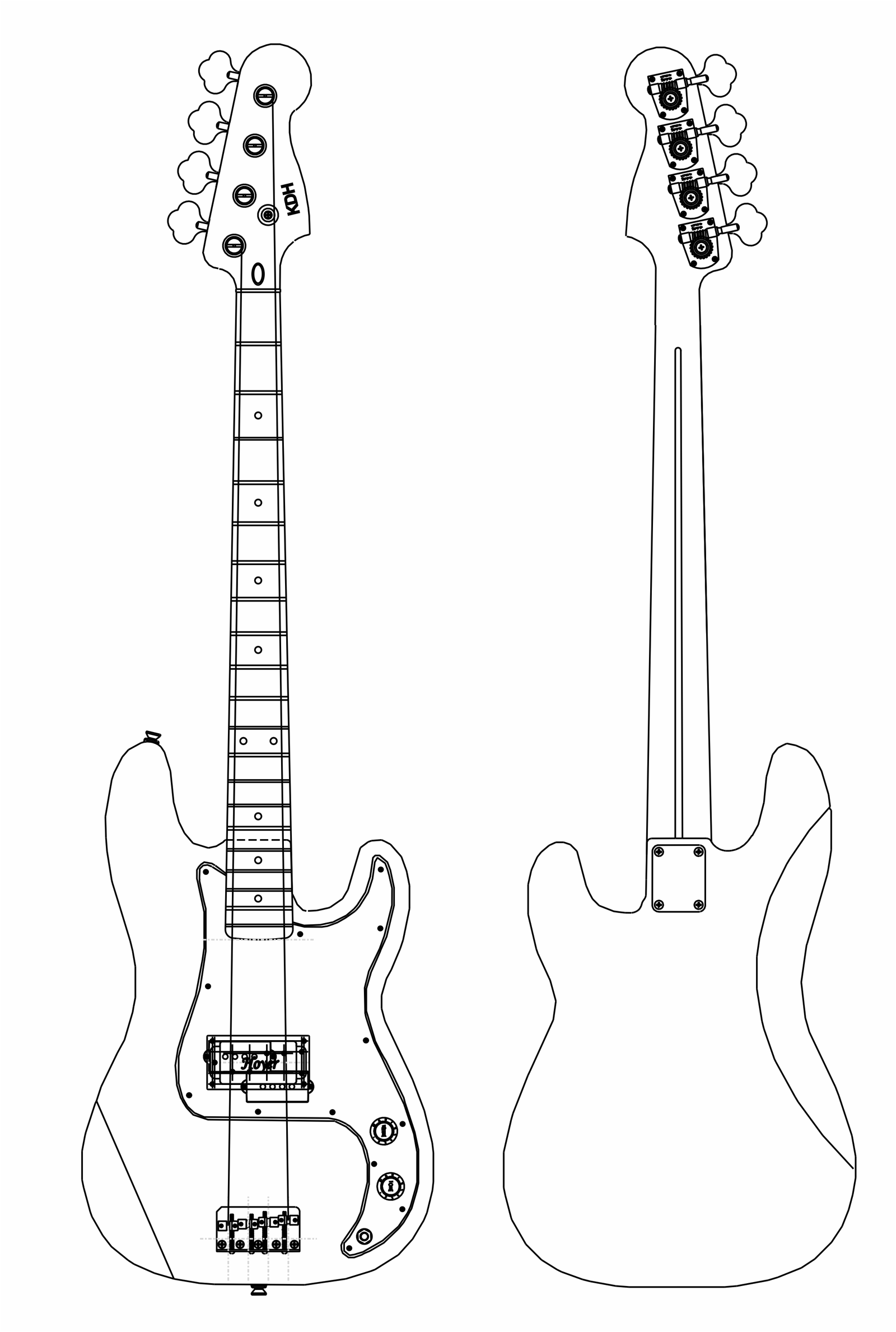 bajo derecho y revés