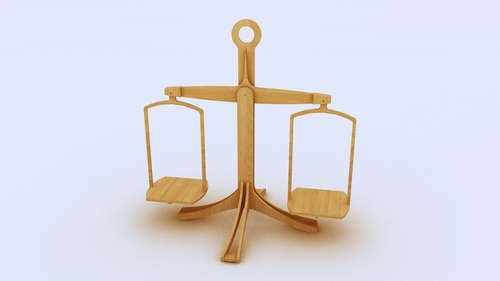 balanza de madera