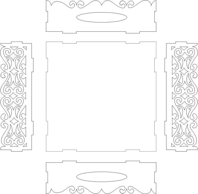 bandeja cuadrada calada