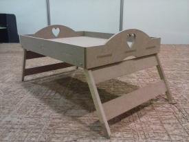 bandeja de cama corazón