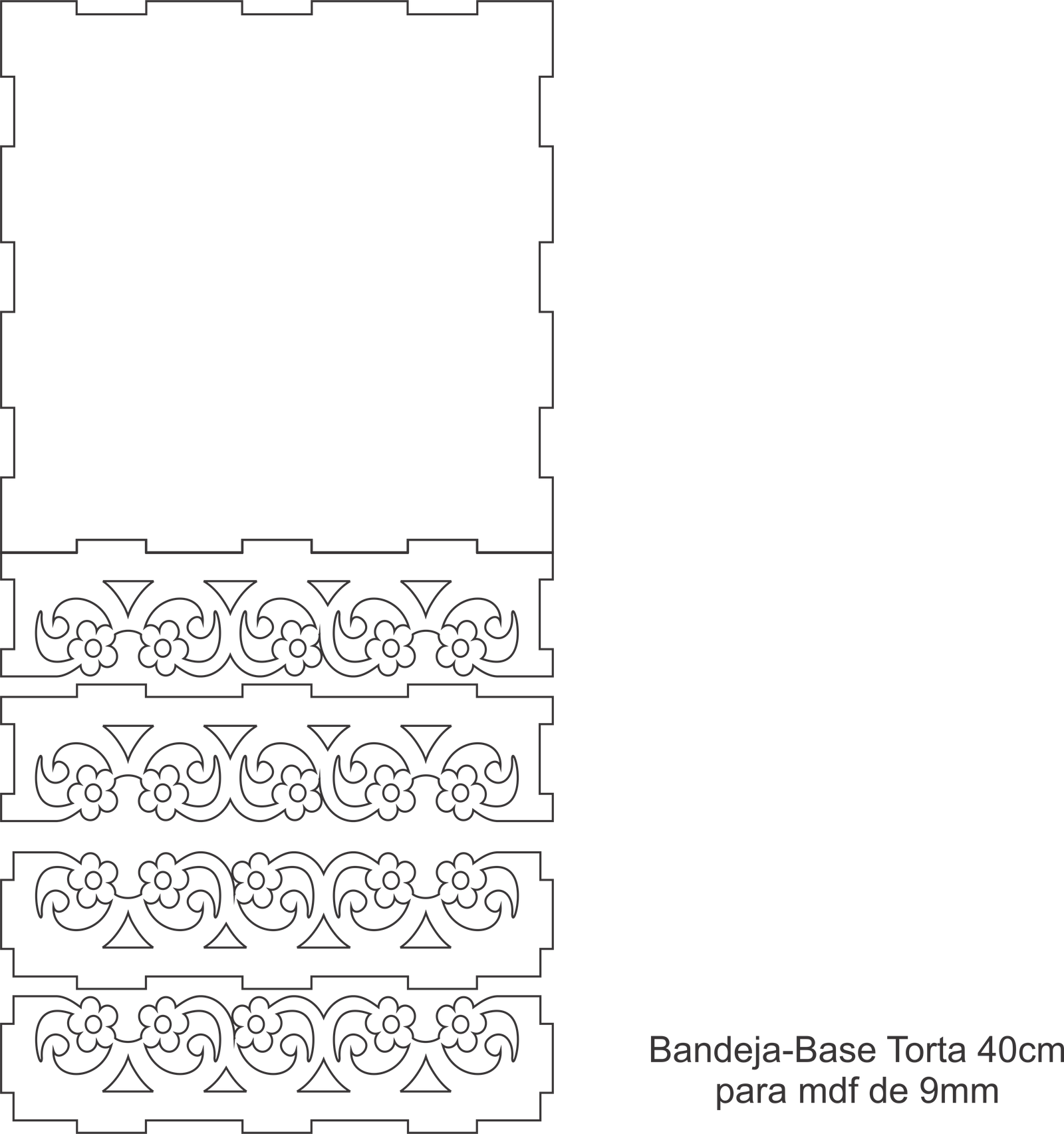 bandeja para base de pastel