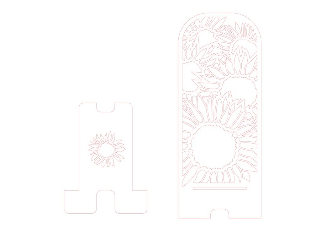 base para celular girasoles 1