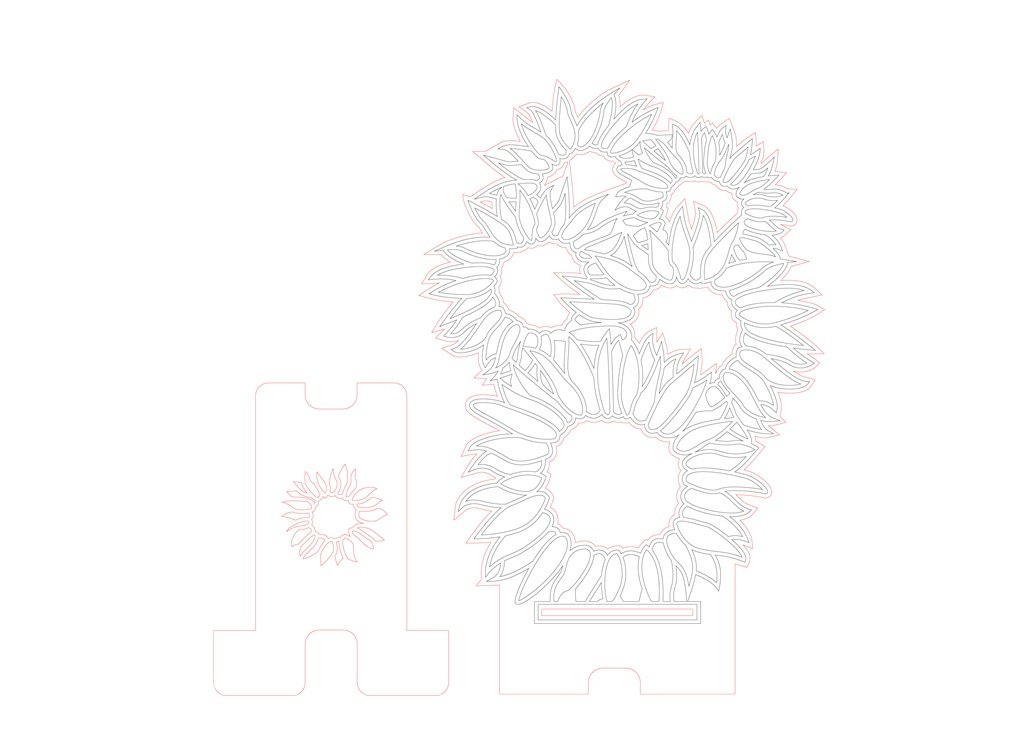 base para celular girasoles 2