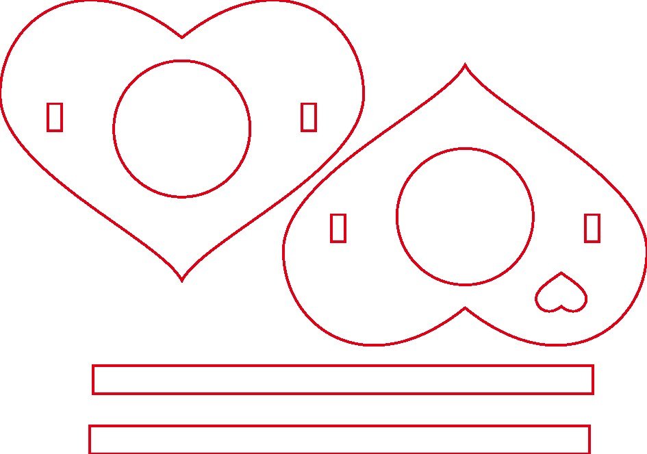 base para dulces corazón