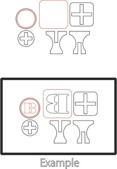base para sello cuadrado