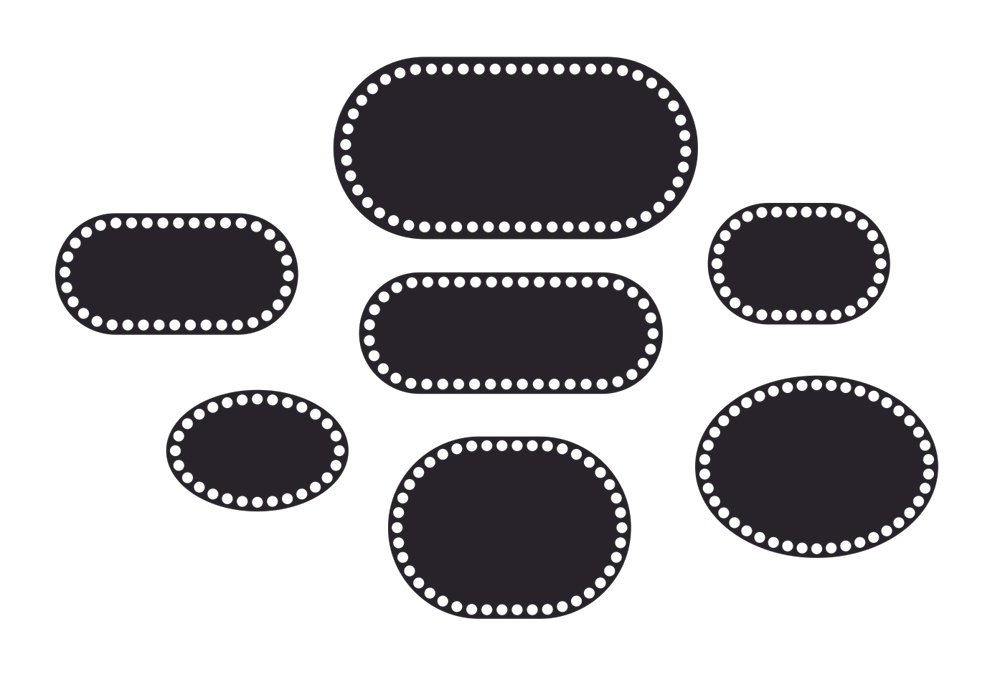 bases ovaladas troqueladas para tejer