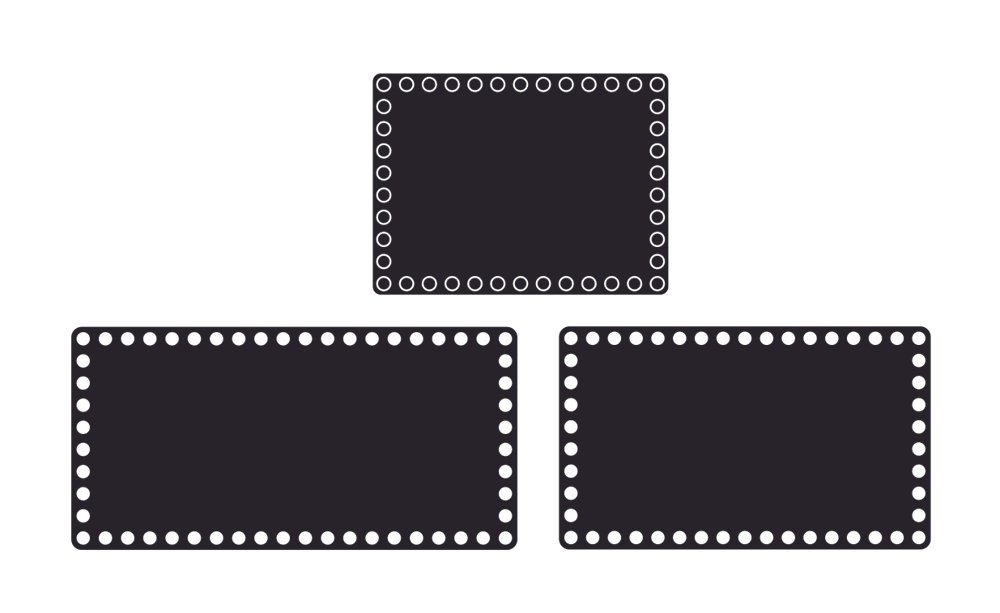 bases rectangulares para tejer