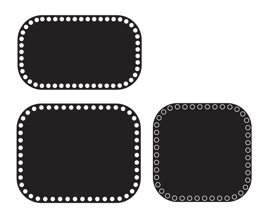 bases rectangulares redondeadas para tejer