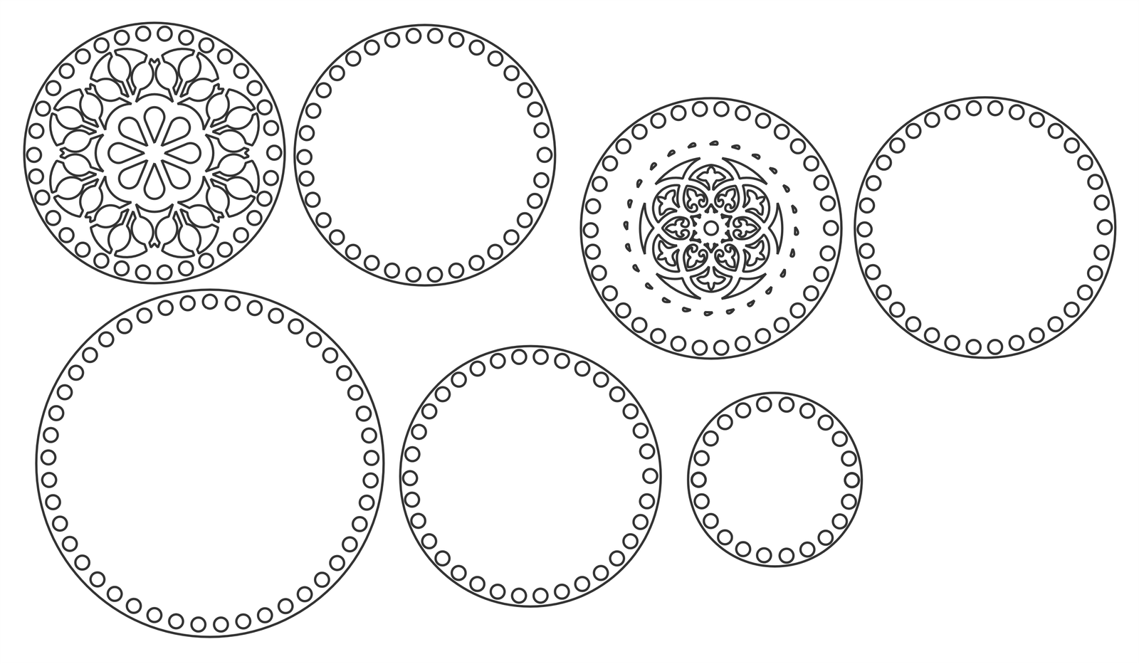 bases redondas para tejer