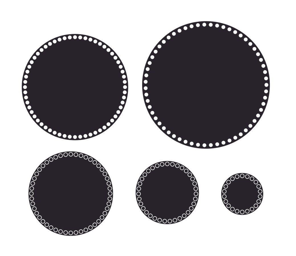 bases troqueladas para tejer