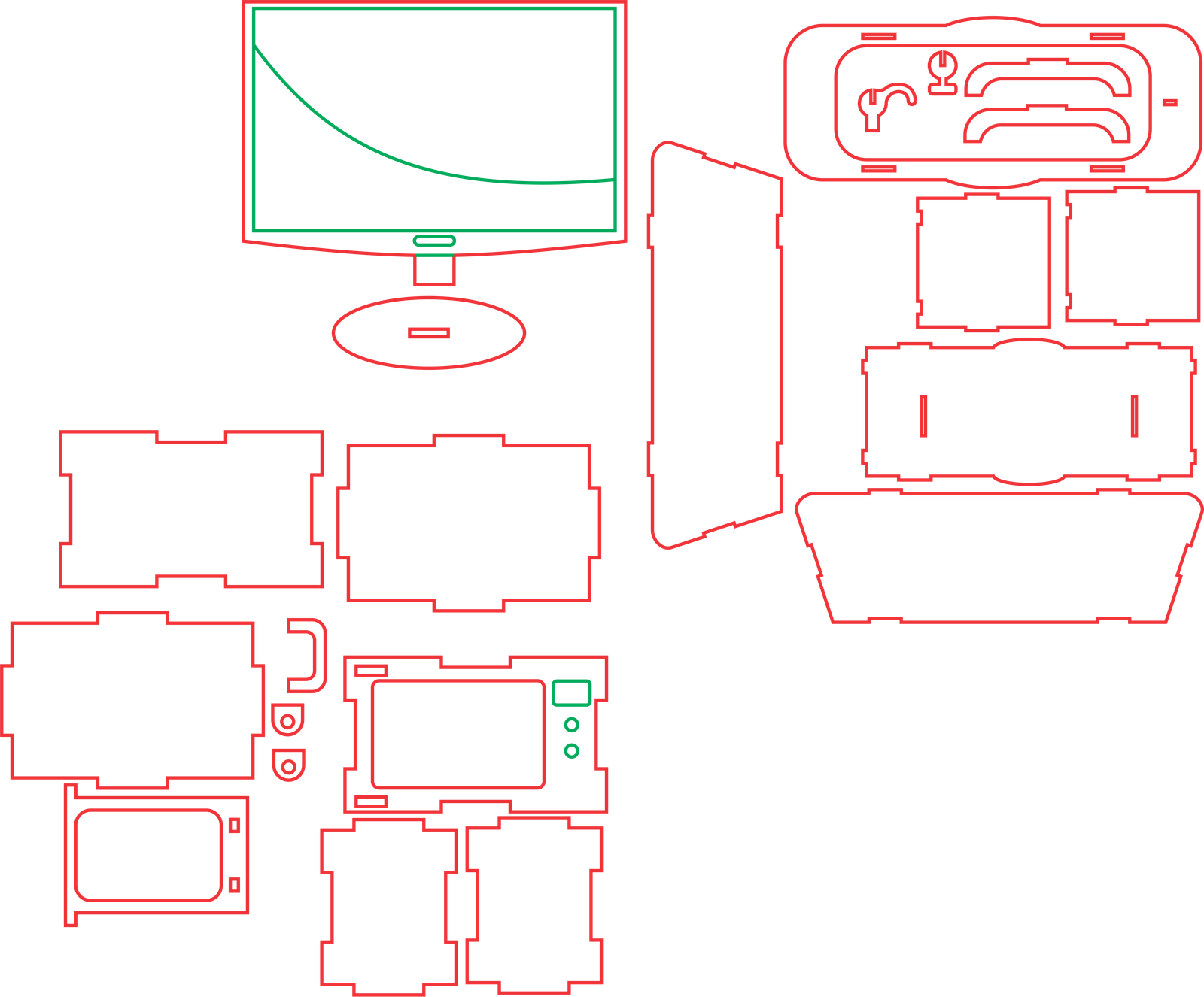 bañera y televisores armables