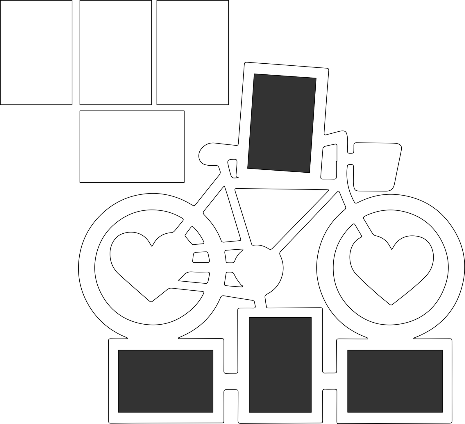 bicicleta de corazones