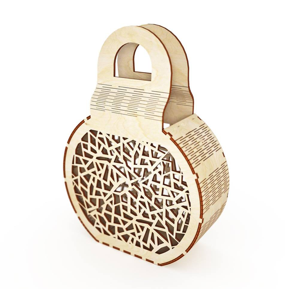 bolso circular con asas