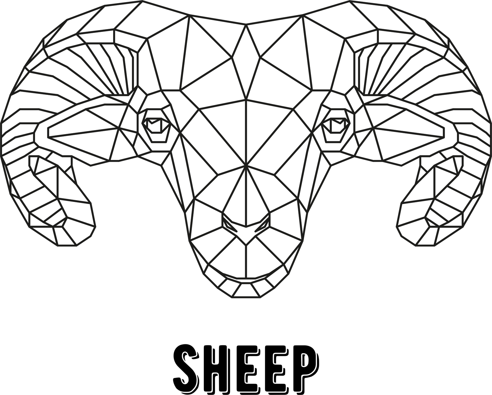 borrego cimarrón geométrico