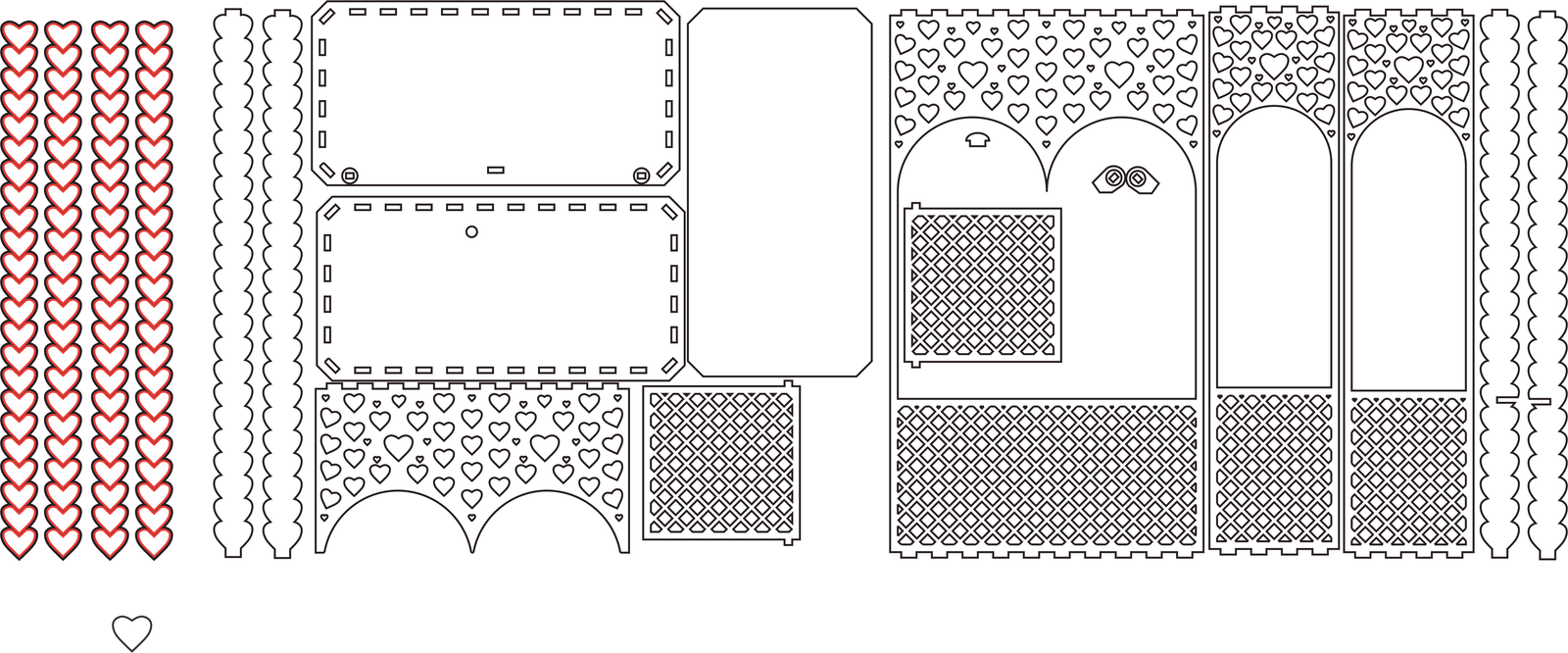 botellero de corazones