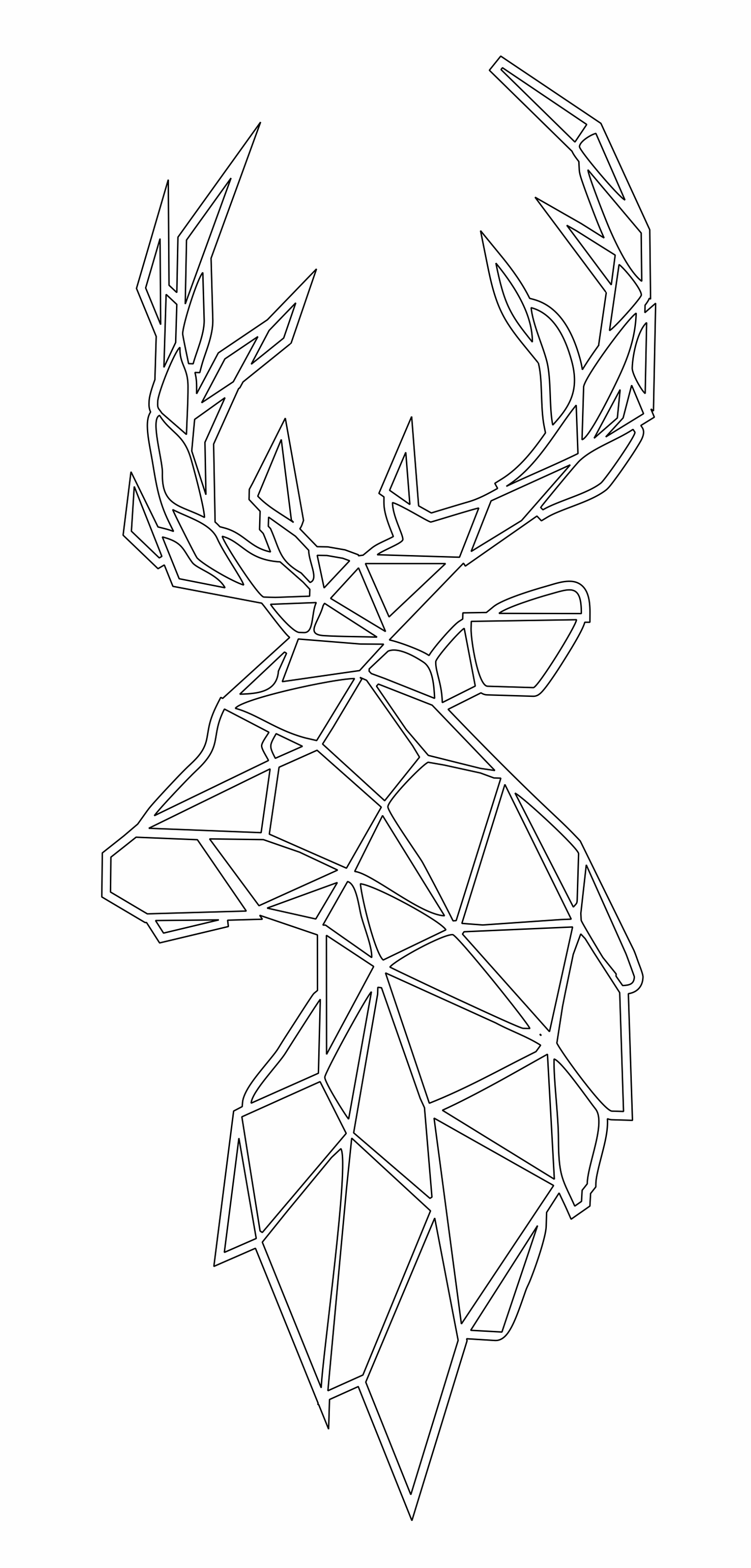 cabeza de ciervo geométrico