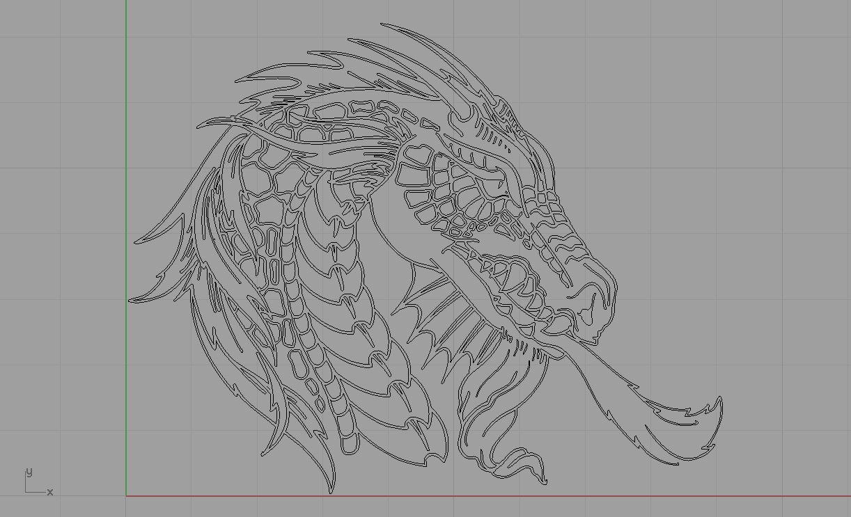 cabeza de dragón furioso