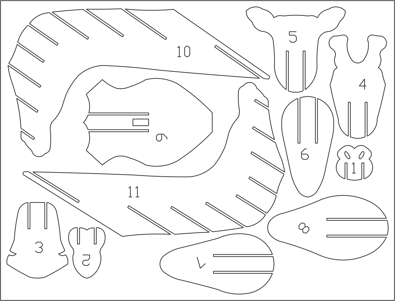 cabeza de jirafa armable