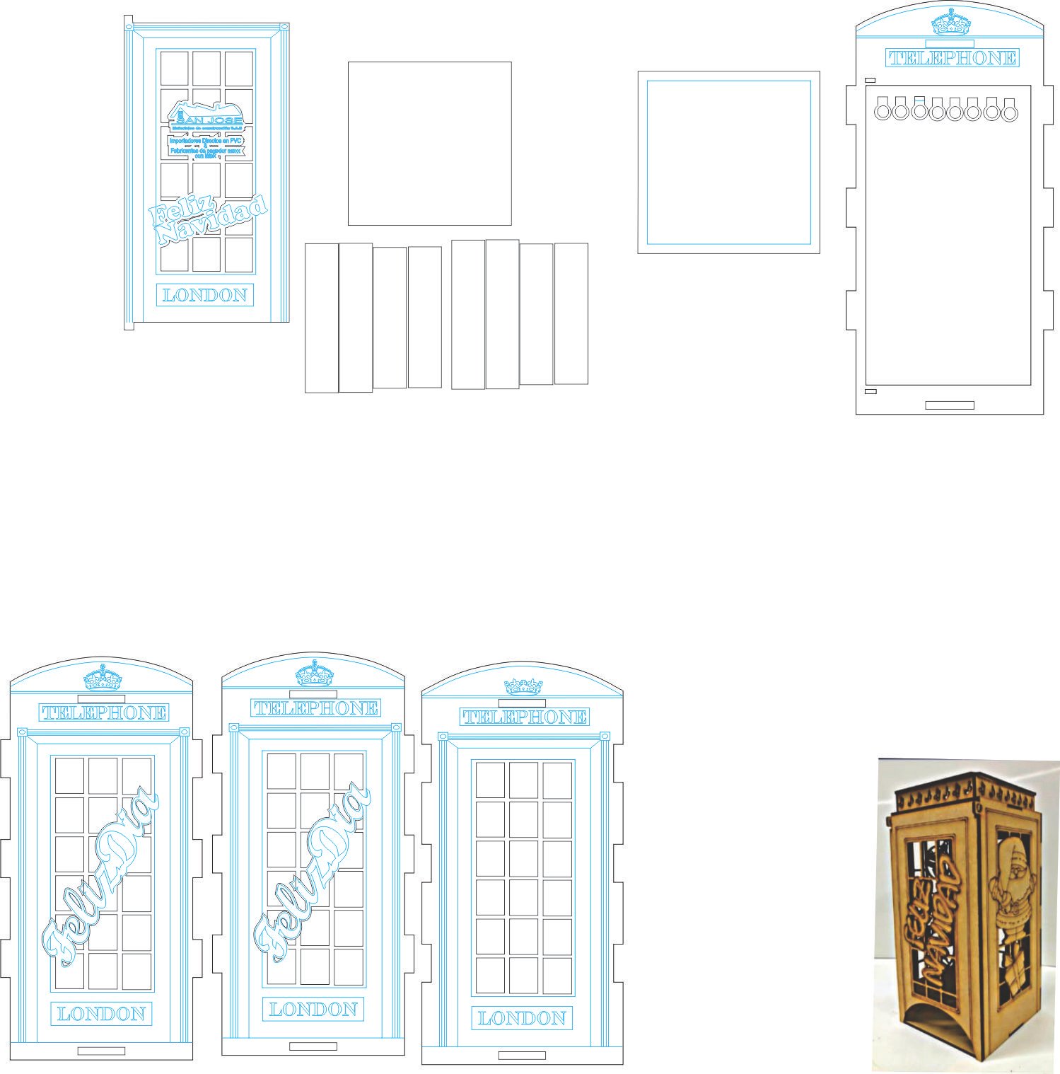 caja cabina teléfonica