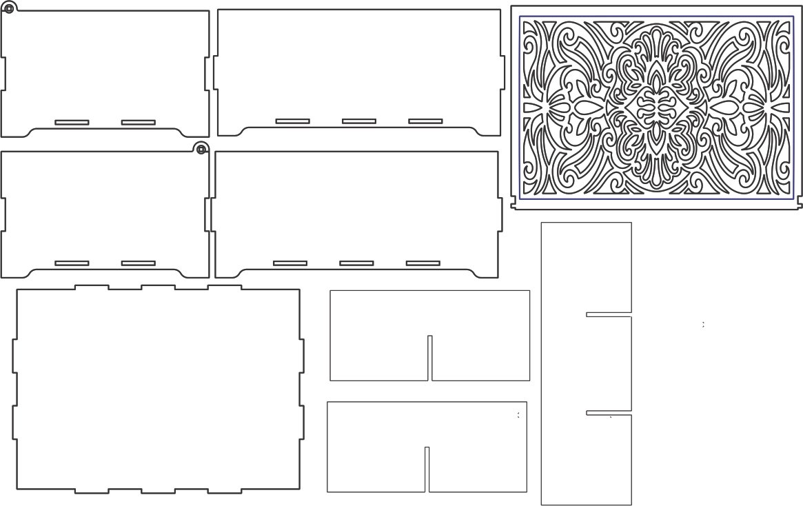 caja calada de 6 espacios