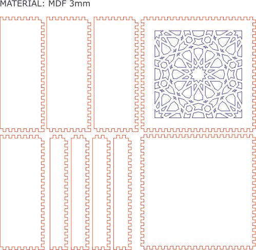caja calada estrellas