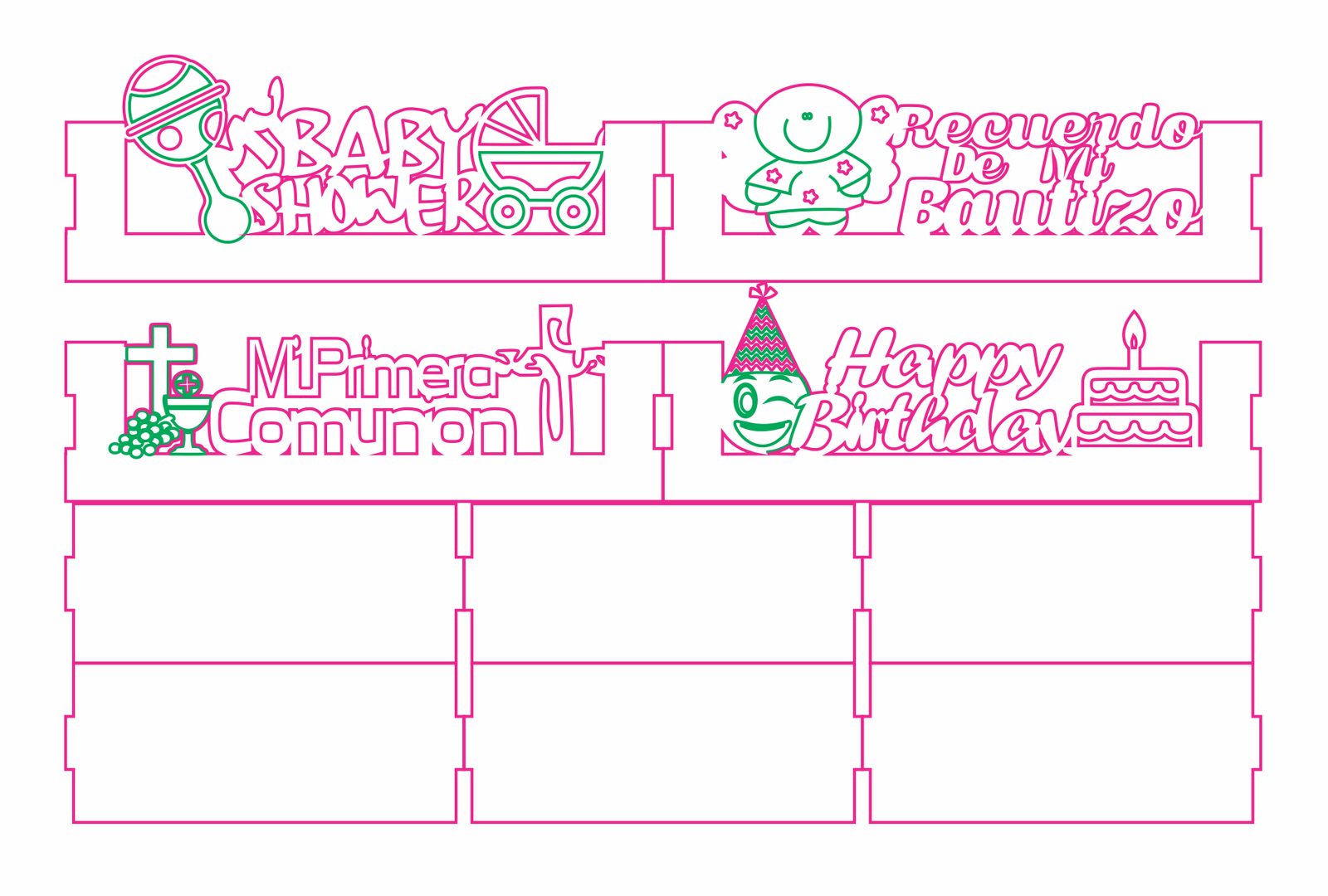 caja calada para celebraciones