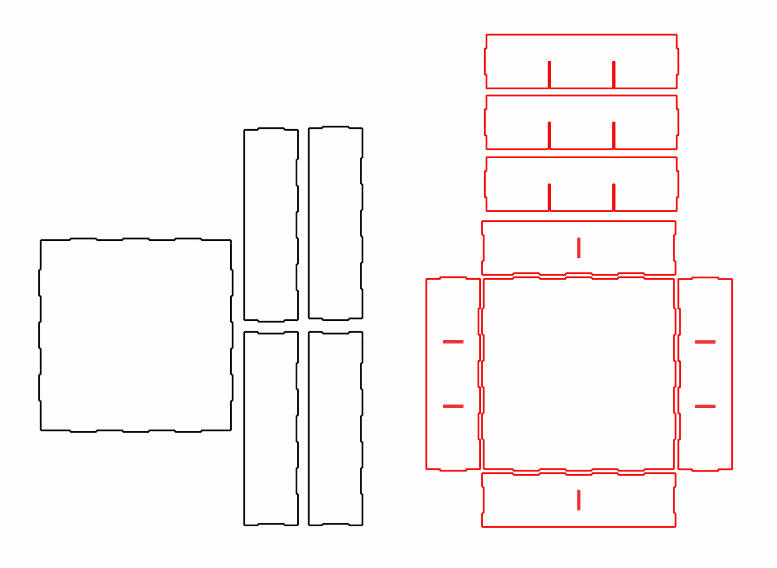 caja con divisiones y tapa