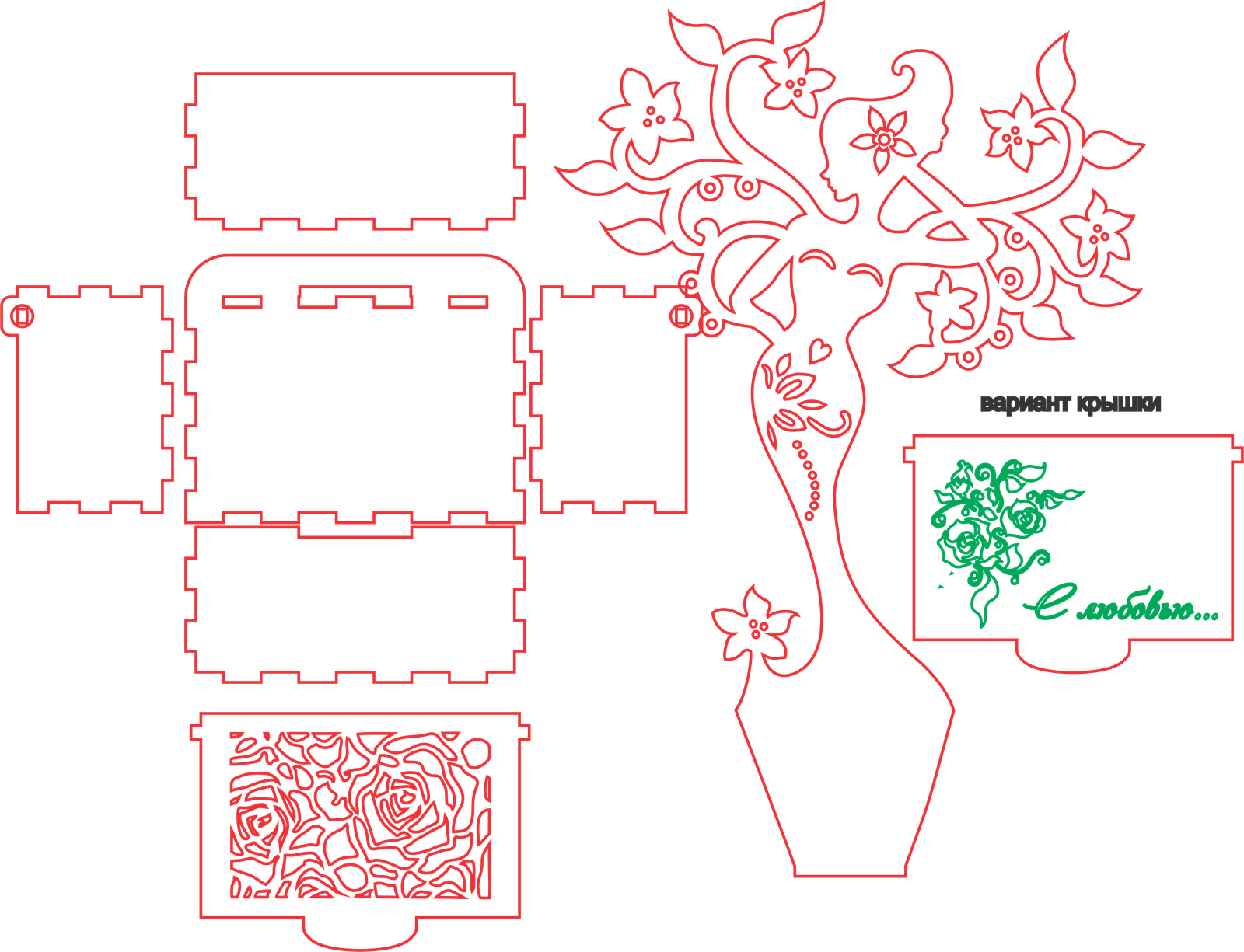 caja con porta aretes