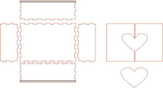 caja con tapa de corazón