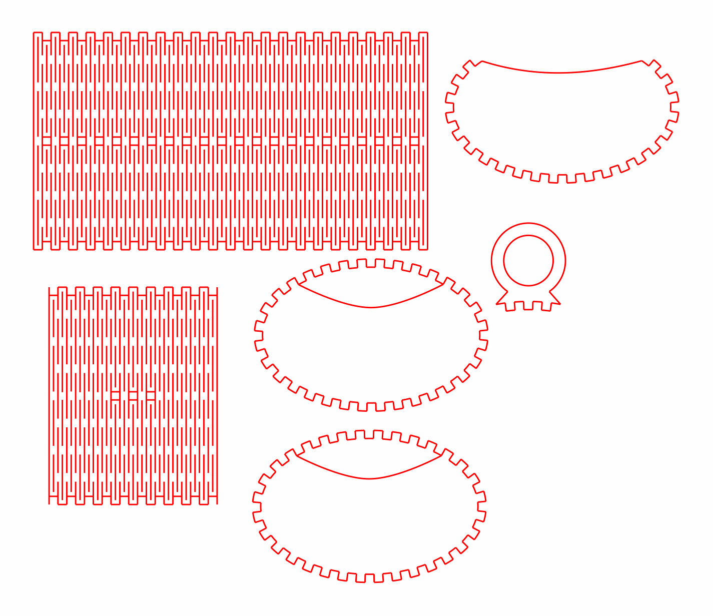 caja de base ovalada