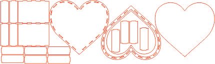 caja de corazón 30cm