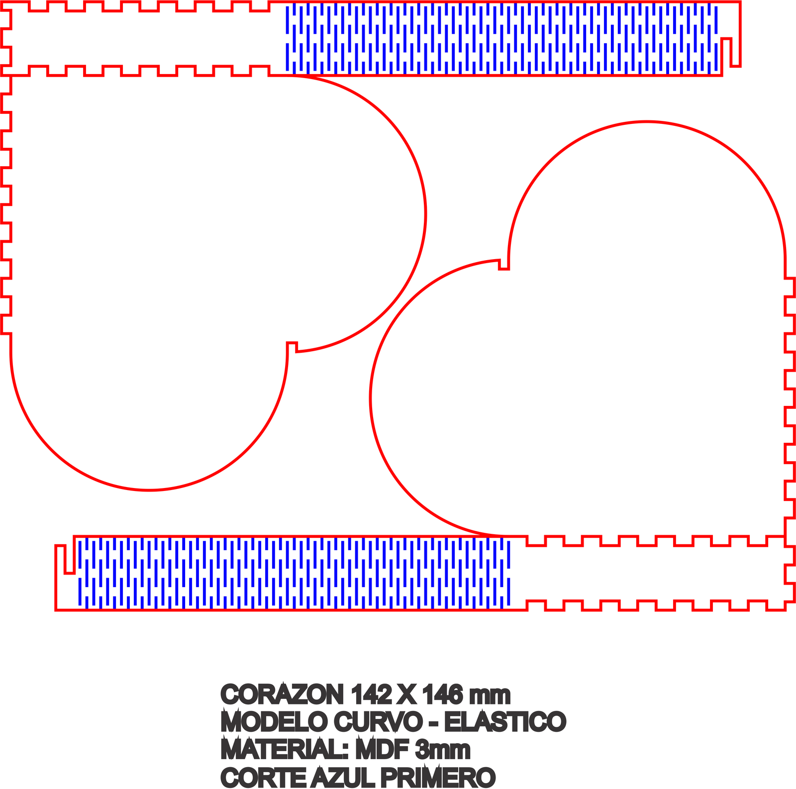 caja de corazón elástico