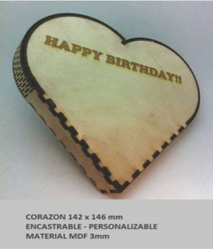 caja de corazón hbd