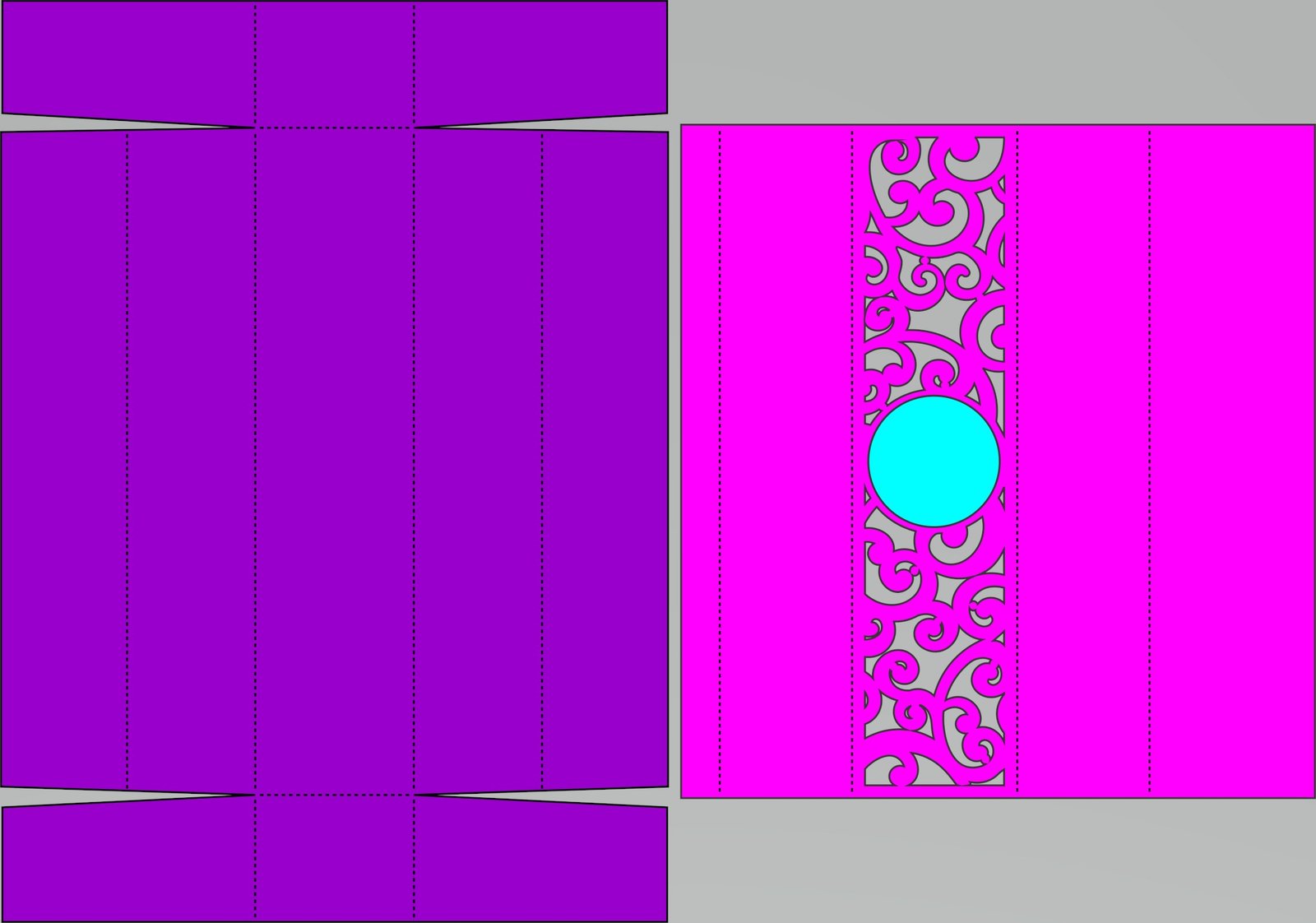 caja de prisma pentagonal