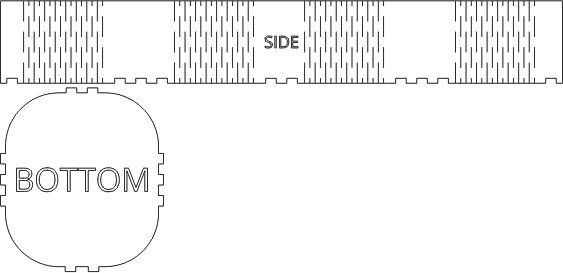 caja de puntas redondeadas